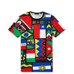 Reason Brand Hispanic Nation Flag Heritage Tee AOP Print South America L…
